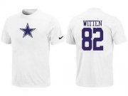 Wholesale Cheap Nike Dallas Cowboys #82 Jason Witten Name & Number NFL T-Shirt White