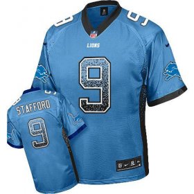 Wholesale Cheap Nike Lions #9 Matthew Stafford Blue Team Color Men\'s Stitched NFL Elite Drift Fashion Jersey