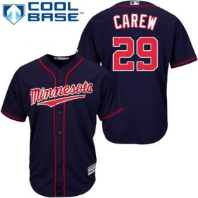 Wholesale Cheap Twins #29 Rod Carew Navy blue Cool Base Stitched Youth MLB Jersey