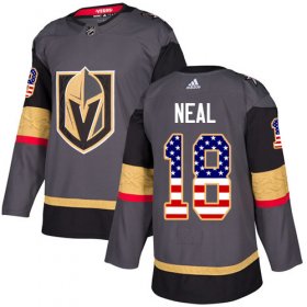Wholesale Cheap Adidas Golden Knights #18 James Neal Grey Home Authentic USA Flag Stitched Youth NHL Jersey