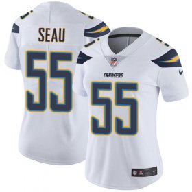 Wholesale Cheap Nike Chargers #55 Junior Seau White Women\'s Stitched NFL Vapor Untouchable Limited Jersey
