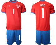 Wholesale Cheap Men 2020-2021 European Cup Czech Republic home red 1 Soccer Jersey