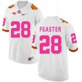 Wholesale Cheap Clemson Tigers 28 Tavien Feaster White Breast Cancer Awareness College Football Jersey