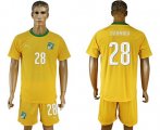 Wholesale Cheap Cote d'lvoire #28 Doumbia Home Soccer Country Jersey
