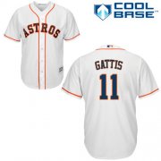 Wholesale Cheap Astros #11 Evan Gattis White Cool Base Stitched Youth MLB Jersey