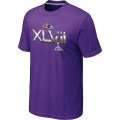 Wholesale Cheap Men's Baltimore Ravens 2012 Super Bowl XLVII On Our Way T-Shirt Purple