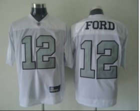 Wholesale Cheap Raiders #12 Jacoby Ford White Silver Grey No.Stitched NFL Jersey