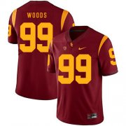 Wholesale Cheap USC Trojans 99 Antwaun Woods Red College Football Jersey