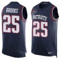 Wholesale Cheap Nike Patriots #25 Terrence Brooks Navy Blue Team Color Men's Stitched NFL Limited Tank Top Jersey