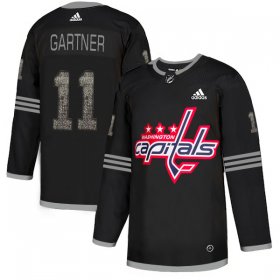 Wholesale Cheap Adidas Capitals #11 Mike Gartner Black Authentic Classic Stitched NHL Jersey