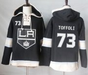 Wholesale Cheap Kings #73 Tyler Toffoli Black Sawyer Hooded Sweatshirt Stitched NHL Jersey