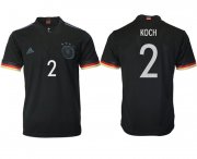 Wholesale Cheap Men 2020-2021 European Cup Germany away aaa version black 2 Adidas Soccer Jersey