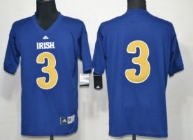 Wholesale Cheap Notre Dame Fighting Irish #3 Joe Montana Shamrock Series Navy Blue Jersey