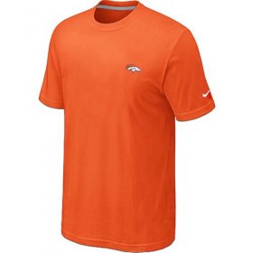 Wholesale Cheap Nike Denver Broncos Chest Embroidered Logo T-Shirt Orange