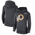 Wholesale Cheap NFL Women's Washington Redskins Nike Anthracite Crucial Catch Performance Pullover Hoodie