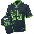 Wholesale Cheap Nike Seahawks #25 Richard Sherman Steel Blue Team Color Men's Stitched NFL Elite Drift Fashion Jersey