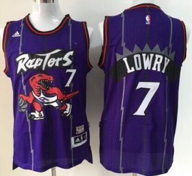Wholesale Cheap Toronto Raptors #7 Kyle Lowry Hardwood Classic Purple Swingman Jersey
