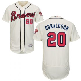 Wholesale Cheap Braves #20 Josh Donaldson Cream Flexbase Authentic Collection Stitched MLB Jersey