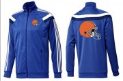 Wholesale Cheap NFL Cleveland Browns Team Logo Jacket Blue_1