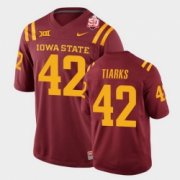 Wholesale Cheap Men Iowa State Cyclones #42 Jack Tiarks 2021 Fiesta Bowl Cardinal College Football Jersey
