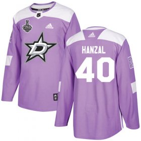 Cheap Adidas Stars #40 Martin Hanzal Purple Authentic Fights Cancer Youth 2020 Stanley Cup Final Stitched NHL Jersey
