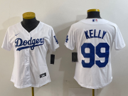 Cheap Women's Los Angeles Dodgers #99 Joe Kelly White Stitched Cool Base Nike Jersey