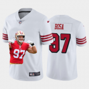 Cheap San Francisco 49ers #97 Nick Bosa Nike Team Hero 3 Rush Vapor Limited NFL Jersey White