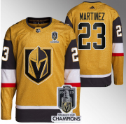 Wholesale Cheap Men's Vegas Golden Knights #23 Alec Martinez Gold 2023 Stanley Cup Champions Stitched Jersey