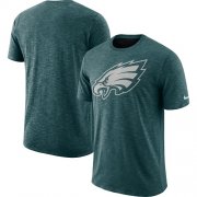 Wholesale Cheap Men's Philadelphia Eagles Nike Midnight Green Sideline Cotton Slub Performance T-Shirt