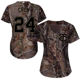 Wholesale Cheap Twins #24 C.J. Cron Camo Realtree Collection Cool Base Women\'s Stitched MLB Jersey