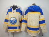 Cheap Men's Old Time Hockey Buffalo Sabres Blank Cream Hoodie