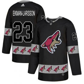 Wholesale Cheap Adidas Coyotes #23 Oliver Ekman-Larsson Black Authentic Team Logo Fashion Stitched NHL Jersey