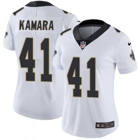 Wholesale Cheap Nike Saints #41 Alvin Kamara White Women\'s Stitched NFL Vapor Untouchable Limited Jersey