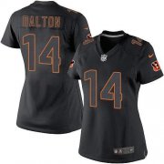 Wholesale Cheap Nike Bengals #14 Andy Dalton Black Impact Women's Stitched NFL Limited Jersey