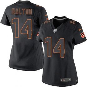 Wholesale Cheap Nike Bengals #14 Andy Dalton Black Impact Women\'s Stitched NFL Limited Jersey