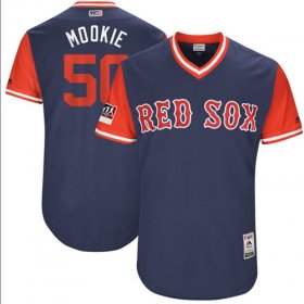Wholesale Cheap Red Sox #50 Mookie Betts Navy \"Mookie\" Players Weekend Authentic Stitched MLB Jersey