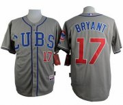 Wholesale Cheap Cubs #17 Kris Bryant Grey Alternate Road Cool Base Stitched MLB Jersey
