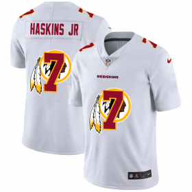 Wholesale Cheap Washington Redskins #7 Dwayne Haskins Jr White Men\'s Nike Team Logo Dual Overlap Limited NFL Jersey