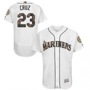 Wholesale Cheap Mariners #23 Nelson Cruz White Flexbase Authentic Collection Memorial Day Stitched MLB Jersey