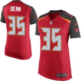 Wholesale Cheap Nike Buccaneers #35 Jamel Dean Red Team Color Women\'s Stitched NFL New Elite Jersey