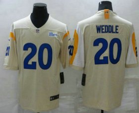 Wholesale Cheap Men\'s Los Angeles Rams #20 Eric Weddle 2021 Cream Vapor Untouchable Limited Stitched Jersey