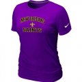 Wholesale Cheap Women's Nike New Orleans Saints Heart & Soul NFL T-Shirt Purple