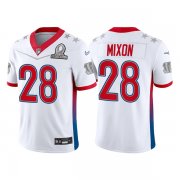 Wholesale Cheap Men's Cincinnati Bengals #28 Joe Mixon 2022 White AFC Pro Bowl Stitched Jersey