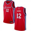 Wholesale Cheap 76ers #12 Tobias Harris Red Basketball Swingman Statement Edition Jersey