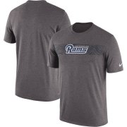 Wholesale Cheap Los Angeles Rams Nike Sideline Seismic Legend Performance T-Shirt Charcoal