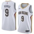 Wholesale Cheap Nike New Orleans Pelicans #9 Rajon Rondo White NBA Swingman Association Edition Jersey