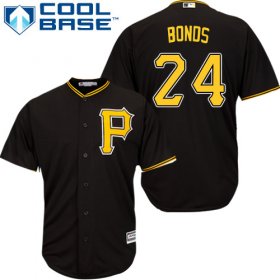 Wholesale Cheap Pirates #24 Barry Bonds Black Cool Base Stitched Youth MLB Jersey