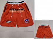 Wholesale Men's Denver Broncos Orange Just Don Shorts