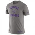Wholesale Cheap Men's Minnesota Vikings Nike Heathered Gray Training Performance T-Shirt