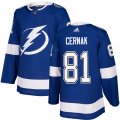 Cheap Adidas Lightning #81 Erik Cernak Blue Home Authentic Stitched NHL Jersey